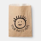 カスタム写真50 x KRAFT FAVORバッグ空白のテンプレート フェイバーバッグ (正面)