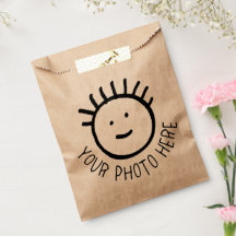 カスタム写真50 x KRAFT FAVORバッグ空白のテンプレート