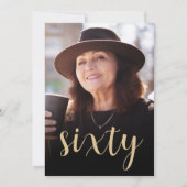 カスタム写真60歳の誕生日パーティー 招待状 (正面)