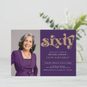 カスタム写真60th Birthday Partyへの招待 招待状 (スタンド正面)