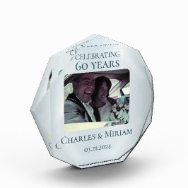 カスタム写真60th Diamond Anniversary Keepsake フォトブロック