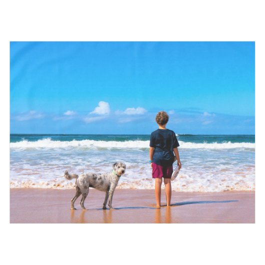 カスタム写真 – あなたのデザイン – 愛するペット  テーブルクロス (正面(横))