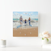 カスタム写真 – お客様のデザイン – 家族 スクエア壁時計 (ホーム)