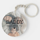 カスタム写真「このパパが属する」 |パパ キーホルダー (裏面)