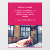 カスタム写真 ウェディング ビジネス ピンク ウィンドウサイン (シート)