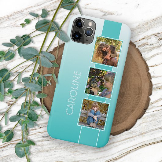 カスタム写真 オンブレアクアターコイズシーグラスグリーン Case-Mate iPhoneケース
