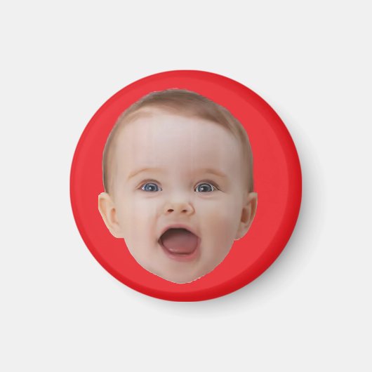 カスタム写真、カスタム顔赤 マグネット (正面)