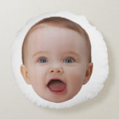 カスタム写真、カスタム顔 ラウンドクッション (裏面)