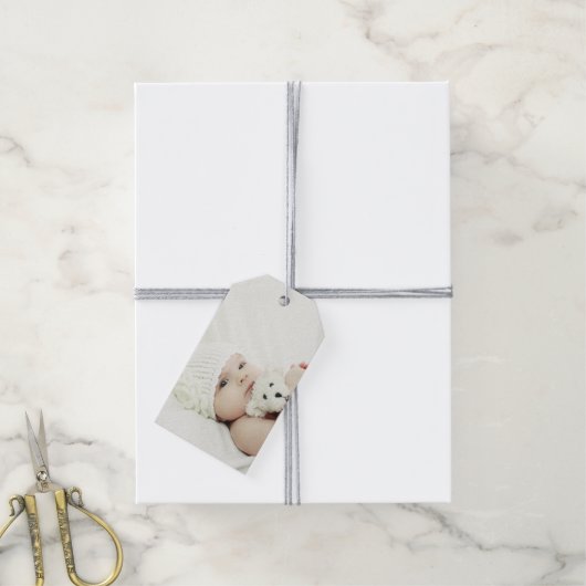 カスタム写真 ギフトタグ (より糸付き)