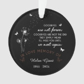 カスタム写真「グッドビーは永遠ではない」記念 オーナメント (正面)
