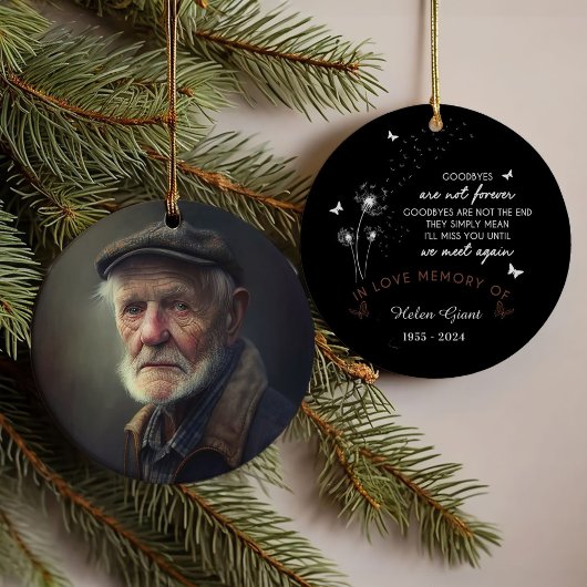 カスタム写真「グッドビーは永遠ではない」記念 オーナメント