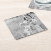 カスタム写真 スクエアペーパーコースター (アングル)