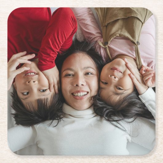 カスタム写真 スクエアペーパーコースター (正面)