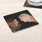 カスタム写真 スクエアペーパーコースター (アングル)