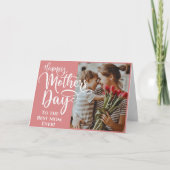 カスタム写真&テキストの母の日ベストマムエバー シーズンカード (正面)