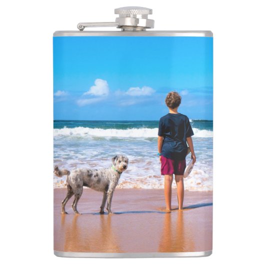 カスタム写真 – デザイン-最高の犬 フラスク (正面)