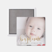 カスタム写真 |バプテスマの金ゴールド書 マグネット (正面/裏面)