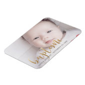 カスタム写真 |バプテスマの金ゴールド書 マグネット (左側)