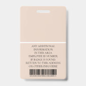 カスタム写真、バーコード、ロゴ、名前付きの社員証 バッジ (裏面)