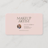 カスタム写真 – ミニマルなピンク 名刺 (正面)