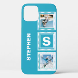 カスタム写真，モノグラム，名前と色ケース iPhone 12ケース