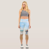 カスタム写真 – ユニーク自分のデザイン パーソナライズされた カプリレギンス (正面)