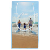 カスタム写真 – ユニーク自分のデザイン パーソナライズされた スモールペーパーバッグ (正面)