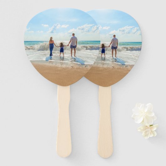 カスタム写真 – ユニーク自分のデザイン パーソナライズされた ハンドファン (正面&裏面)