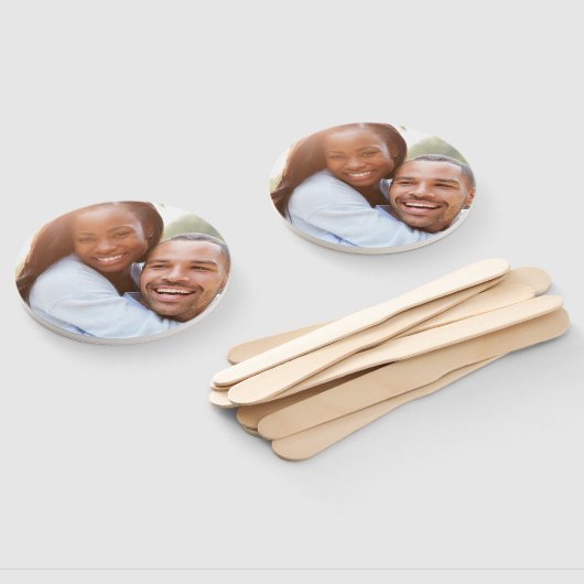 カスタム写真 – ユニーク自分のデザイン パーソナライズされた ハンドファン (組立なし)