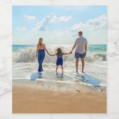 カスタム写真 – ユニーク自分のデザイン パーソナライズされた ワインラベル (シングルラベル)