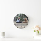 カスタム写真 ラウンド壁時計 (ホーム)
