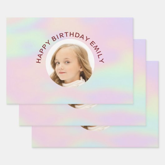 カスタム写真 ラッピングペーパーシート (セット)