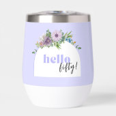 カスタム写真、任意の年齢の誕生日フローラ紫 (正面)