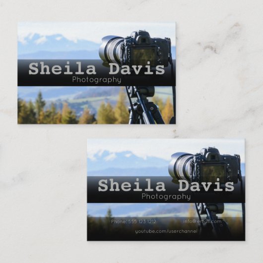 カスタム写真 名刺 (正面/裏面)