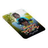 カスタム写真+名前カラフル誕生日Keepsake マグネット (右側)