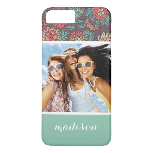 カスタム写真&名前フローラ漫画 Case-Mate iPhoneケース (裏面)