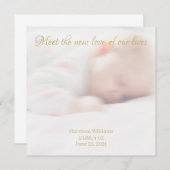 カスタム写真、名前ベビー誕生発表名刺 案内状 (正面/裏面)