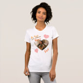 カスタム写真＆名前付き最高の猫ママTシャツ Tシャツ (正面フル)
