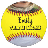 カスタム写真/名前/チーム/ポジション/ナンバーSoftball ソフトボール (裏面)