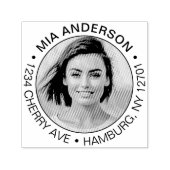 カスタム写真、名前、差出人住所 セルフインキングスタンプ (デザイン)