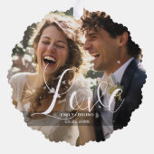 カスタム写真、名前、文字 オーナメントカード (裏面)