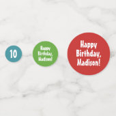 カスタム写真、年および文字パーティー紙吹雪 コンフェッティ (裏面)