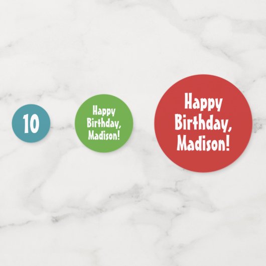 カスタム写真、年および文字パーティー紙吹雪 コンフェッティ (裏面)