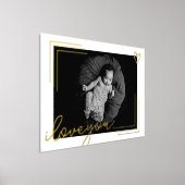 カスタム写真 |愛してる |金ゴールドエレガントフレーム 箔ポスター (レイダウン)