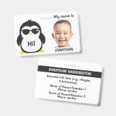 カスタム写真&文字キッズIDバッジ バッジ (正面＆裏面)