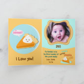 カスタム写真&文字ベビー初の感謝祭カード シーズンカード (内部)