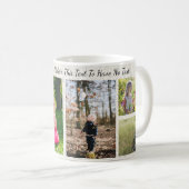 カスタム写真/文字ミニマエレガントリストグレーフローラ コーヒーマグカップ (正面右)