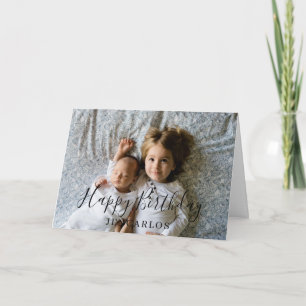 カスタム写真&文字リトルブラザー誕生日カワイト カード