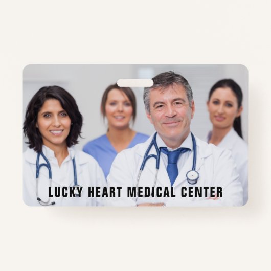 カスタム写真&文字医療/病院のバッジ バッジ (正面)