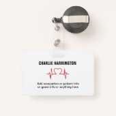 カスタム写真&文字医療/病院のバッジ バッジ (裏面リトラクタブル付き)